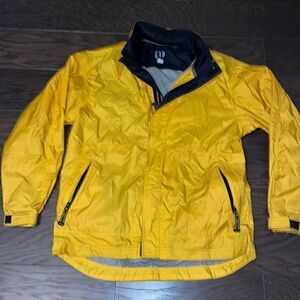 Vintage 2000 hooded Yellow ripstop nylon Gap Science lined mesh jacket coat M